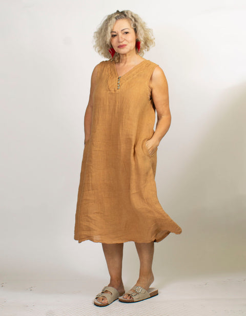 Dahlia Linen Dress