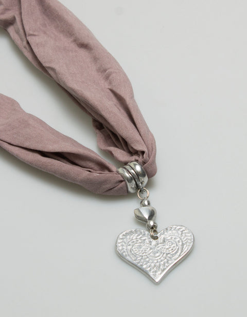 Scarf with Recycled Aluminum Charm