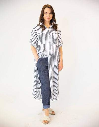 Teria Linen Shirt Dress