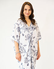 Azzura V-neck Front Twist Linen Dress