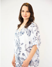 Azzura V-neck Front Twist Linen Dress