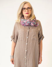 Teria Linen Shirt Dress