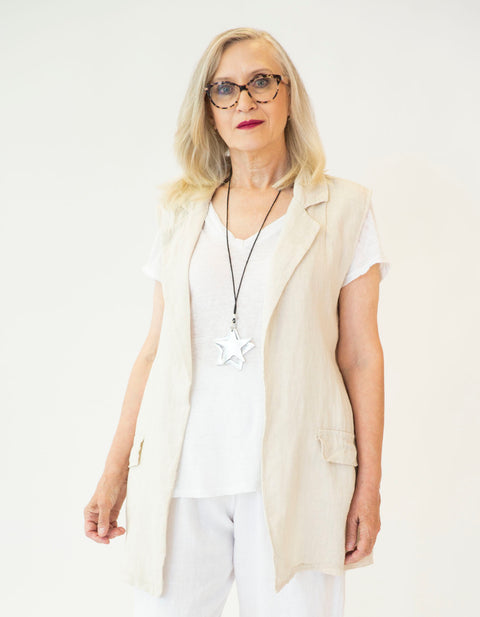 Mina Linen Vest