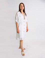 Pierna Linen Shirt Dress