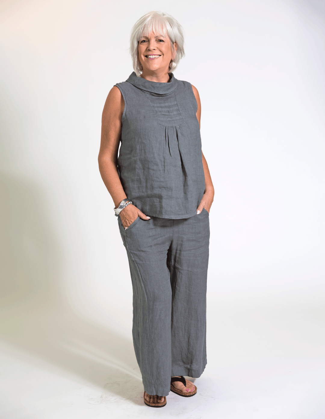 【COSYHARU】Summer Wide Baslock Banding Pants HIJJOO - Kitsch Banding Chalang Wide Pants Refrigerator