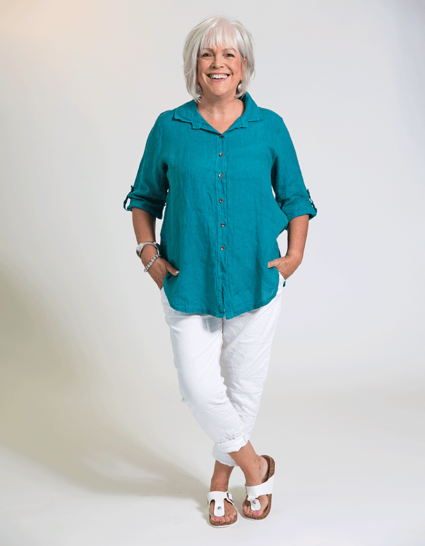 Elara Linen Top