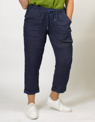 Sonia Drawstring Linen Pant