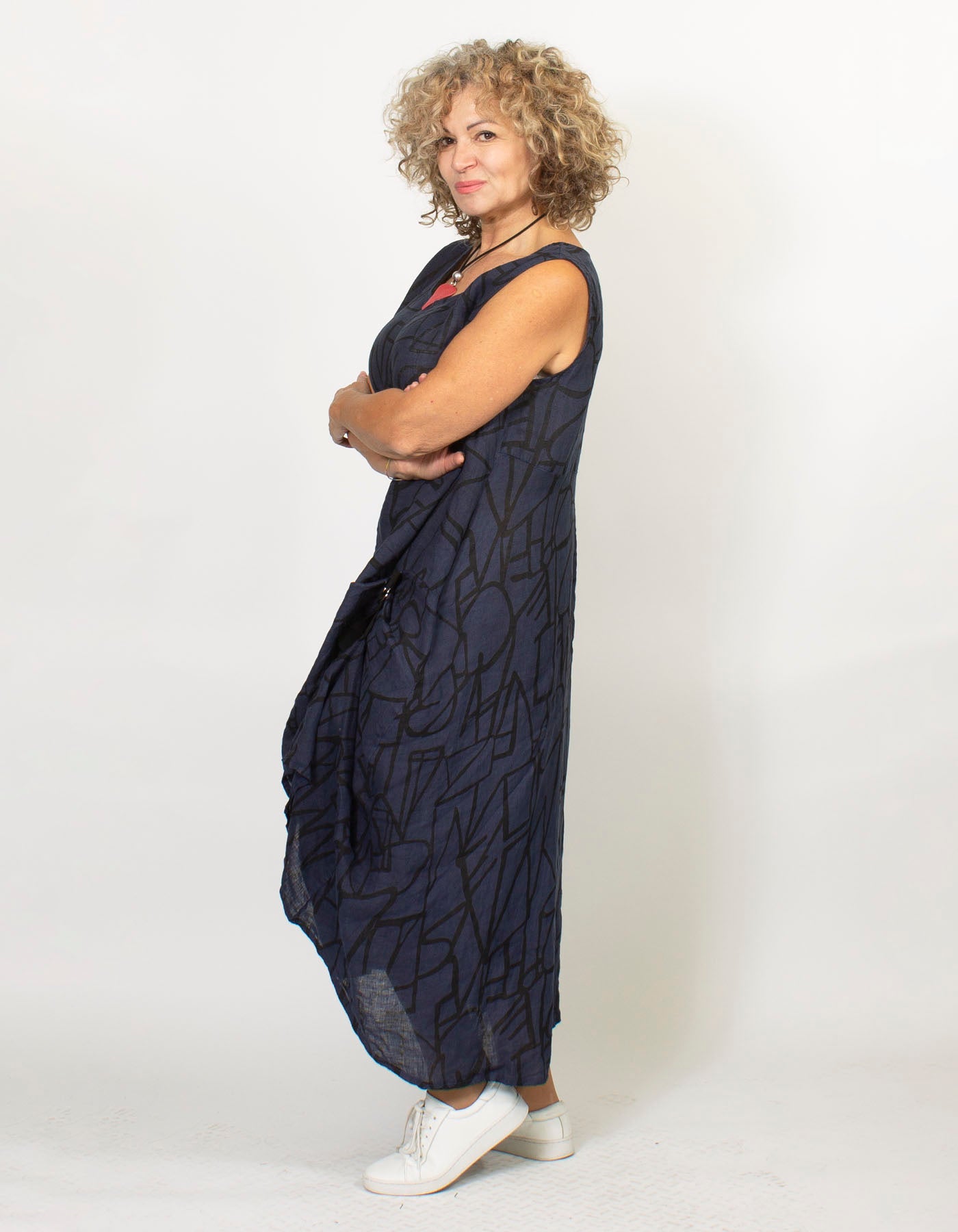 Clarice Sleeveless Linen Dress