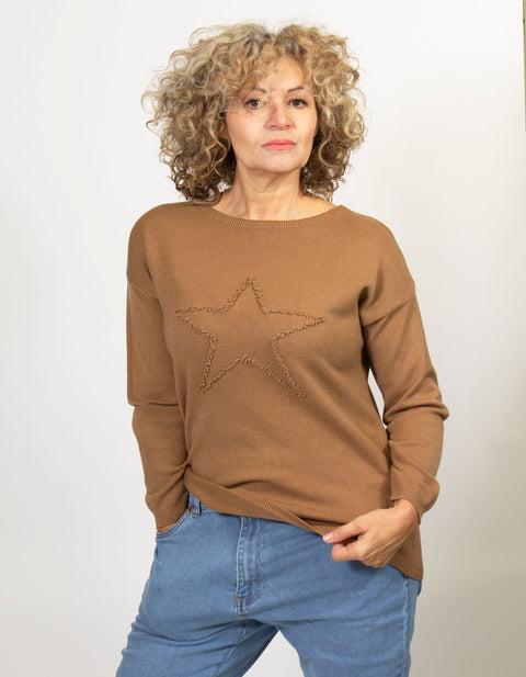 Star Boatneck Sweater
