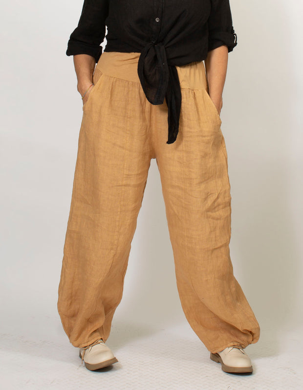 Eleanor Wide Leg Linen Pant