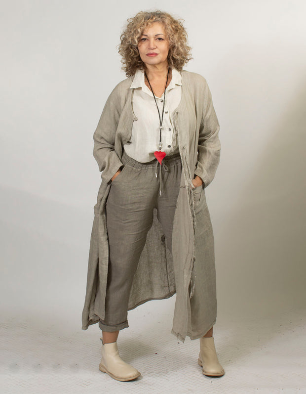 Suzielle Linen Long Open Robe