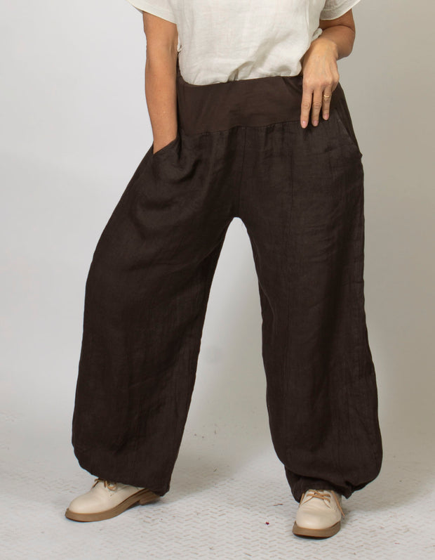 Eleanor Wide Leg Linen Pant