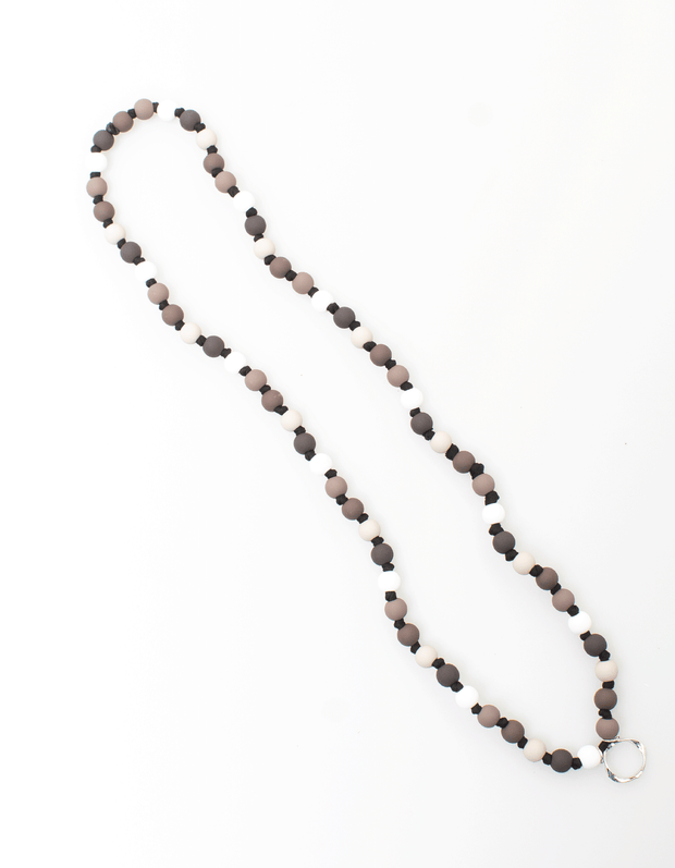 Bubble Knot Necklace in Black