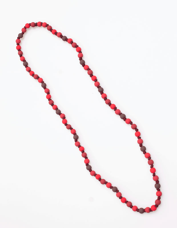 Bubble Knot Necklace in Red