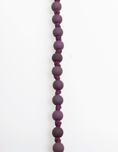 Bubble Knot Necklace in Plum