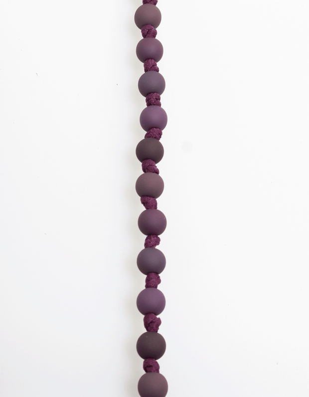 Bubble Knot Necklace in Plum