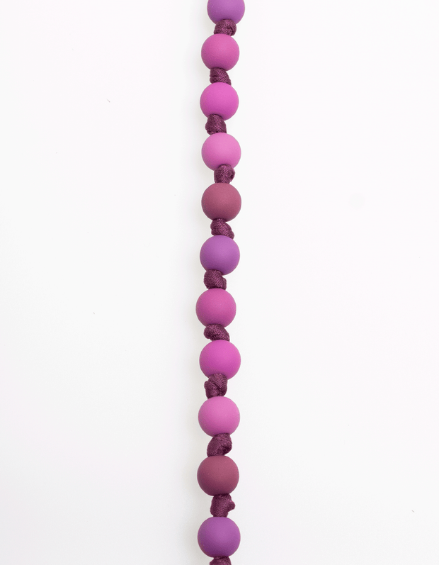 Bubble Knot Necklace in Pink
