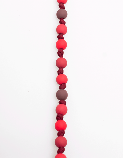 Bubble Knot Necklace in Red