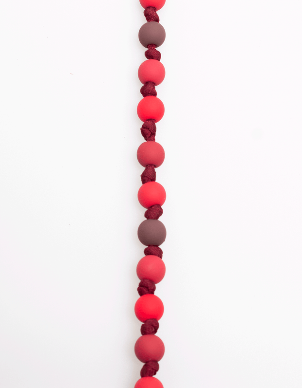 Bubble Knot Necklace in Red
