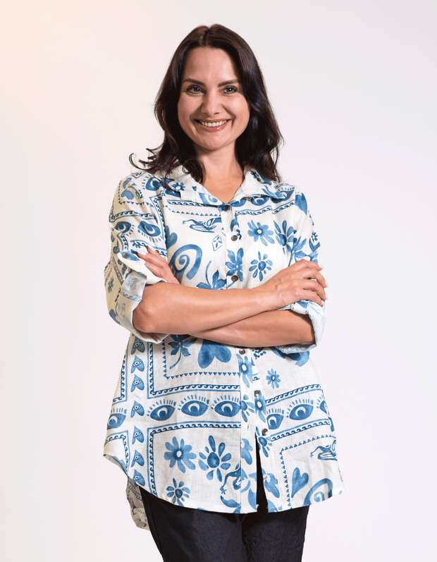 Elara Linen Top