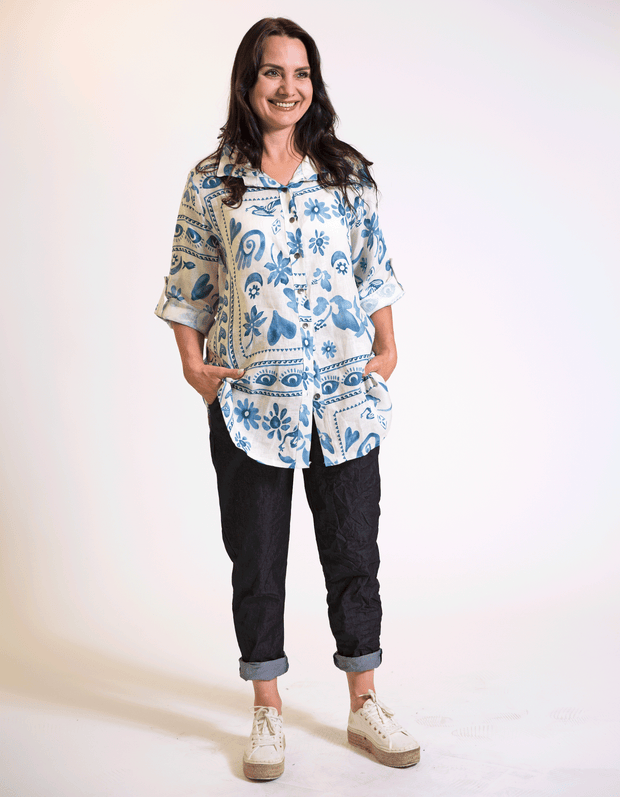 Elara Linen Top