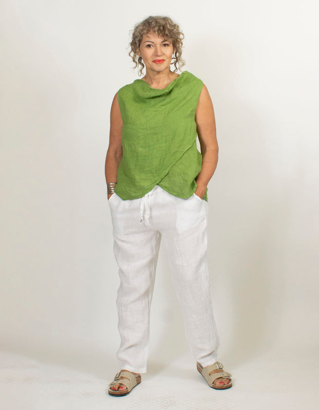 Nicoletta Linen Top