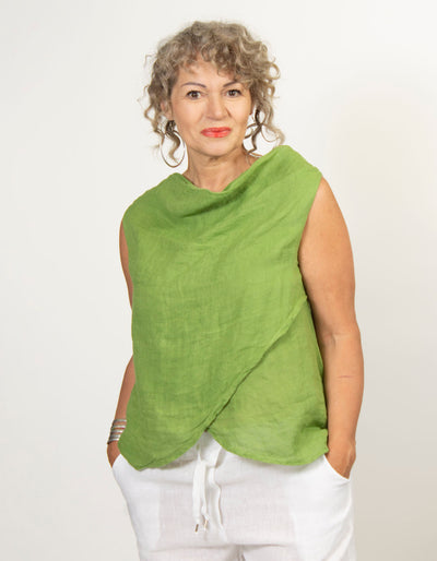 Nicoletta Linen Top